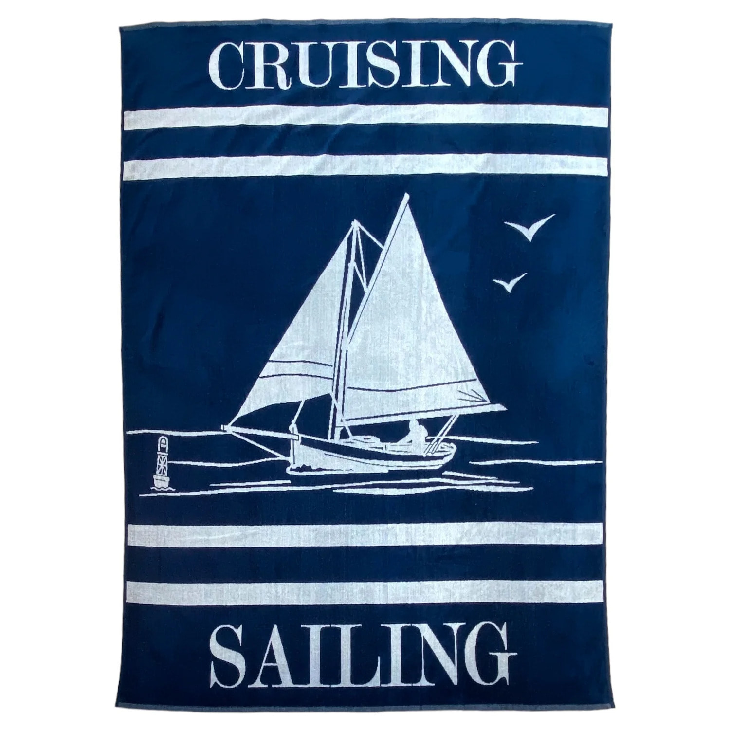 Serviette de plage éponge velours Jacquard - Oceanside - 140x180cm - 400g/m²