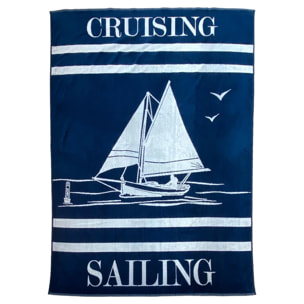 Serviette de plage éponge velours Jacquard - Oceanside - 140x180cm - 400g/m²