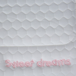 Matelas Enfant Ourson, glissière Rose, 14 cm, Mousse Haute Densité Supersoft, Déhoussable, Soutien Medium, Fabrication Française, CertiPUR Oeko-Tex