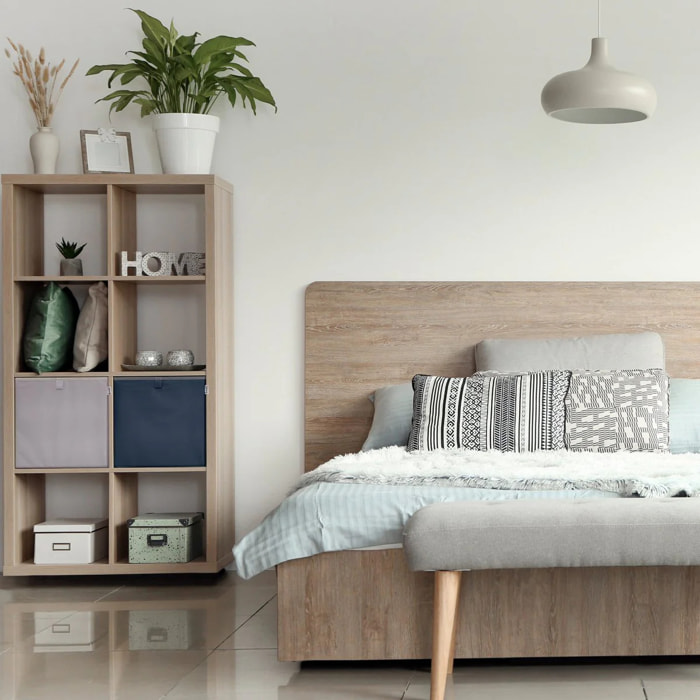 Boîte de rangement coloris gris clair, compatible avec l'étagère IKEA KALLAX Lifeney