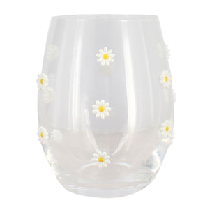 Lot de 4 verres à eau 27cl à motif marguerite MARGUERITE