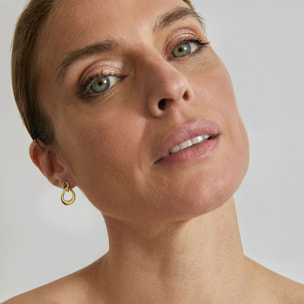 Pendientes acabados en oro amarillo de 18K