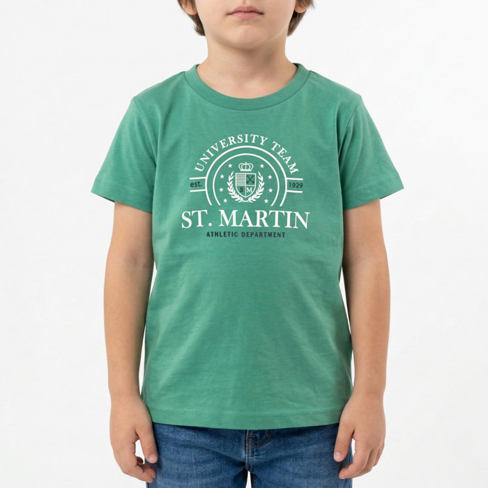 T-shirt maniche corte con logo stampato