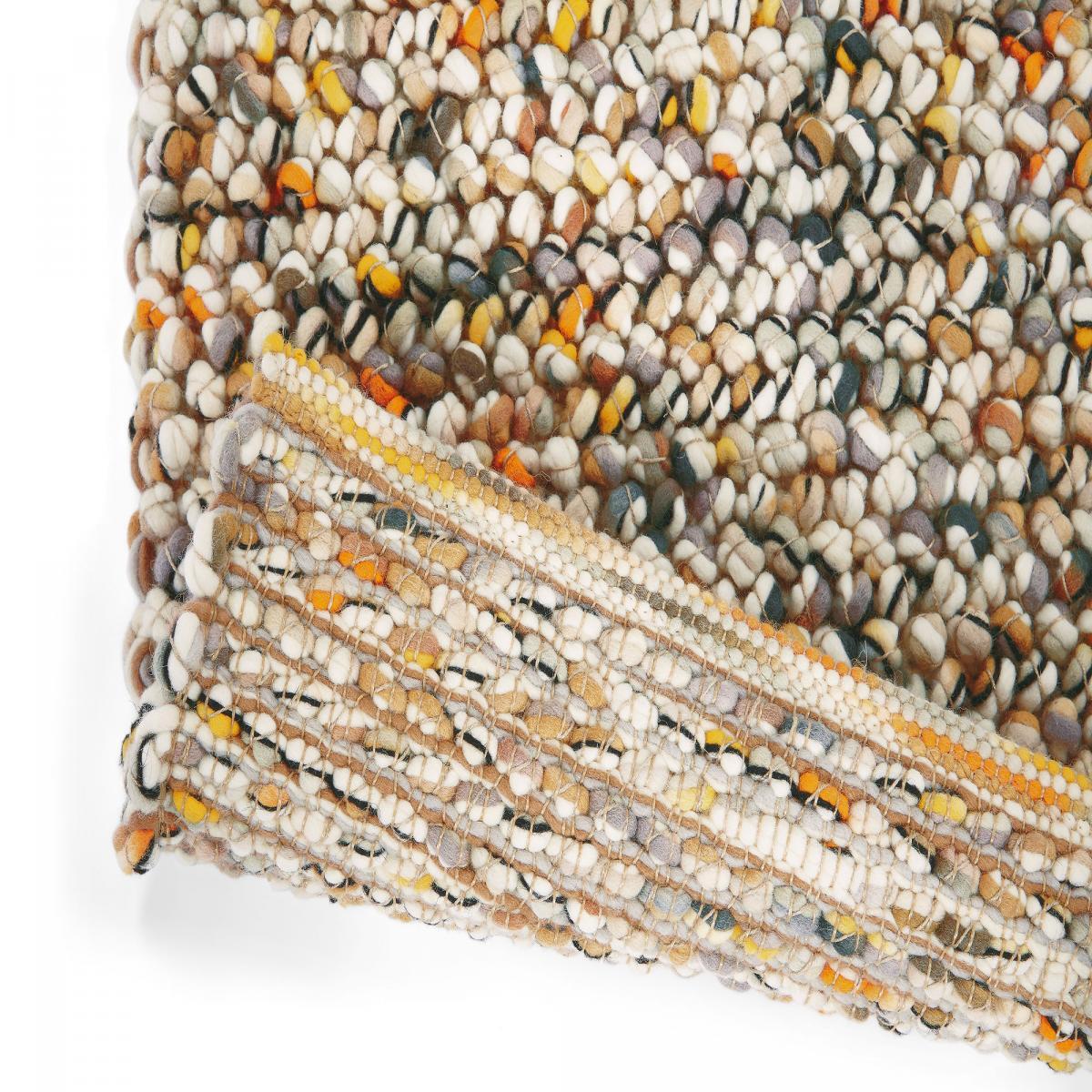 Tapis salon et chambre tissé en laine motif faux uni ULGU