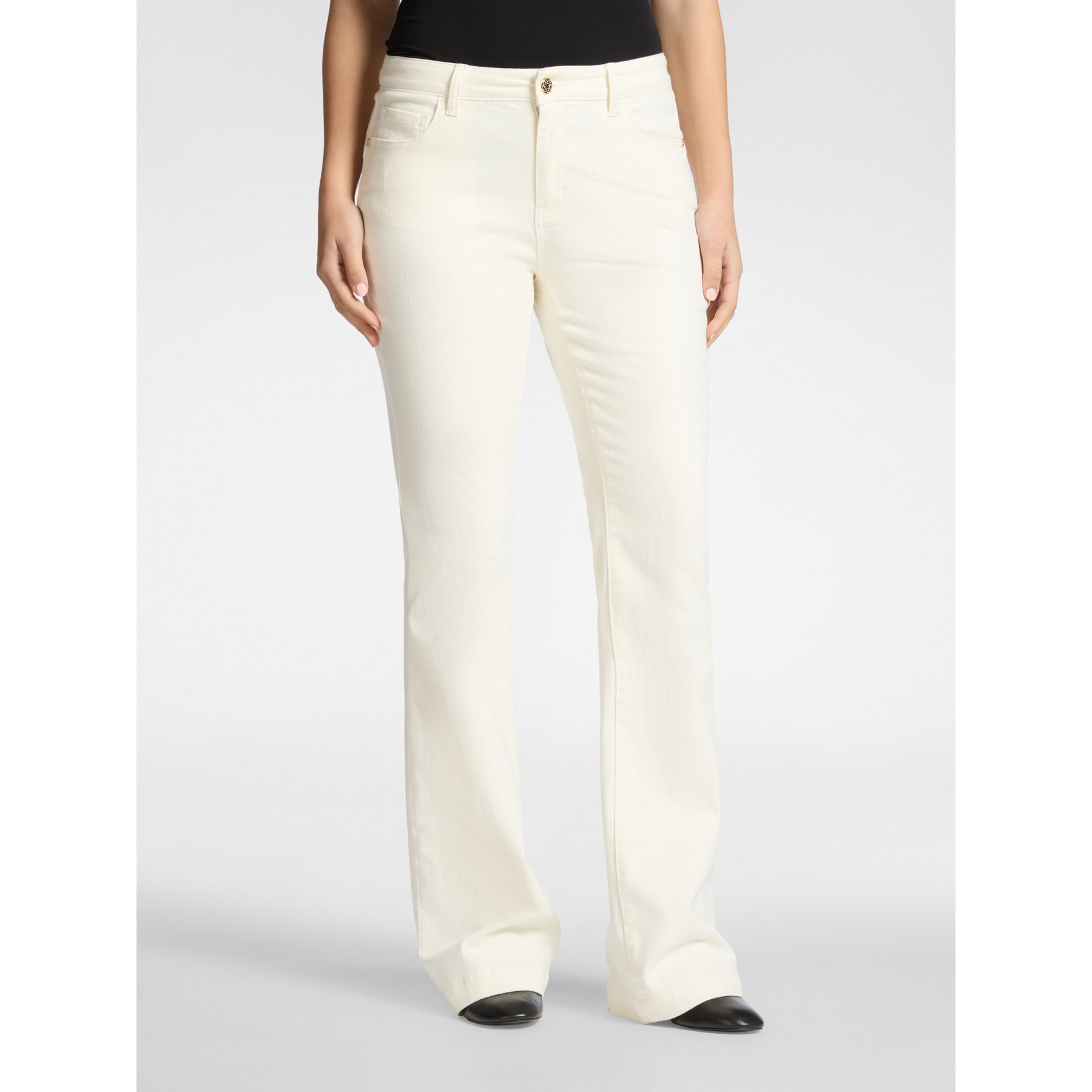 Elena Mirò - Pantaloni flare - Bianco