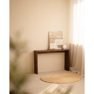 Console en bois massif ton noyer 120x80cm Hauteur: 80 Longueur: 120 Largeur: 30