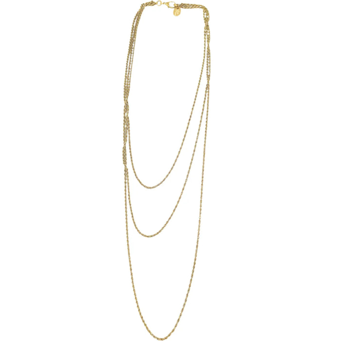 Collar largo Trnity latón dorado chapado