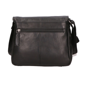 Borsa a tracolla unisex Made in Italy - Modello False - Vera pelle - 23.0 x 18.0 x 10.0 cm