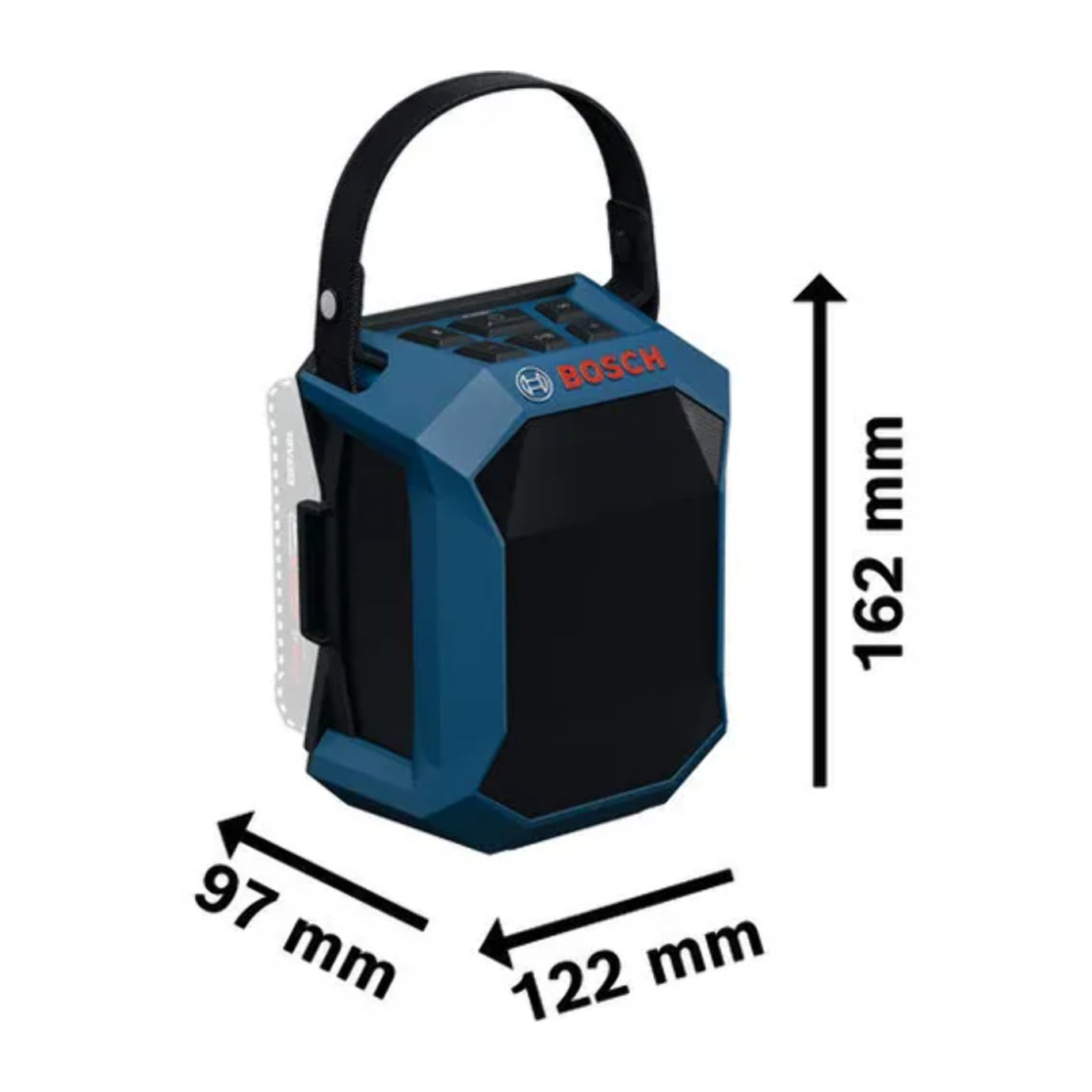 Enceinte Bluetooth GPB 18V-1 C Professional + Couvercle de batterie - BOSCH - 06014A7001