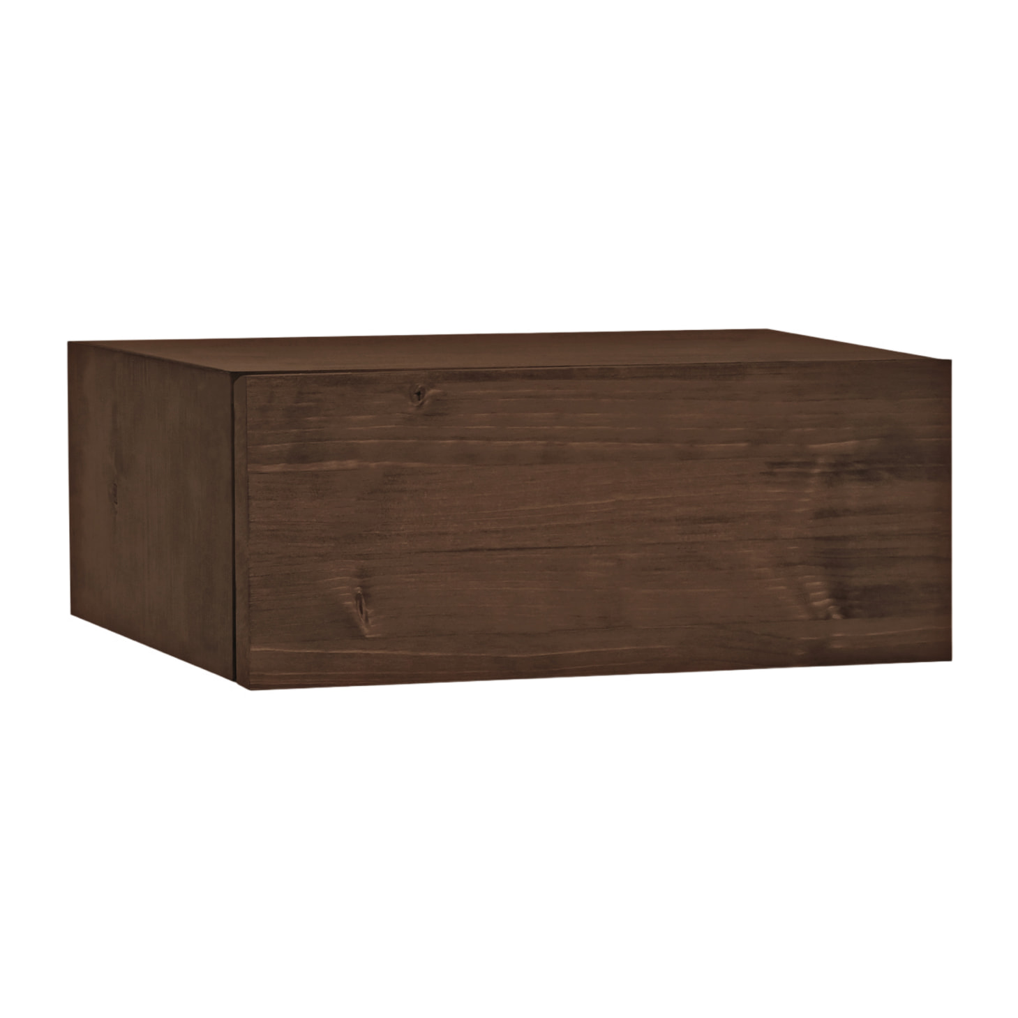 Tablette murale flottante en bois massif couleur noyer de 15x40cm Hauteur: 15 Longueur: 40 Largeur: 25.5