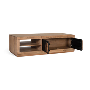 Table Basse en Bois d’Acacia 140 cm Style Rustique Contemporain
