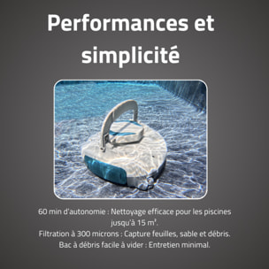 Bestway Robot piscine rechargeable Jade - nettoyage fond plat - 15 m² max