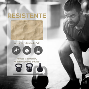 Pesa Rusa de 10 kg Kettlebell de Fiteness Relleno de Arena con Mango Ancho Antideslizante para Ejercicios y Entrenamiento en Casa y Gimnasio 25x19x28 cm Negro