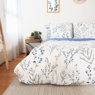 Parure Housse De Couette 3pcs 100% Satin De Coton 78fils Fanille