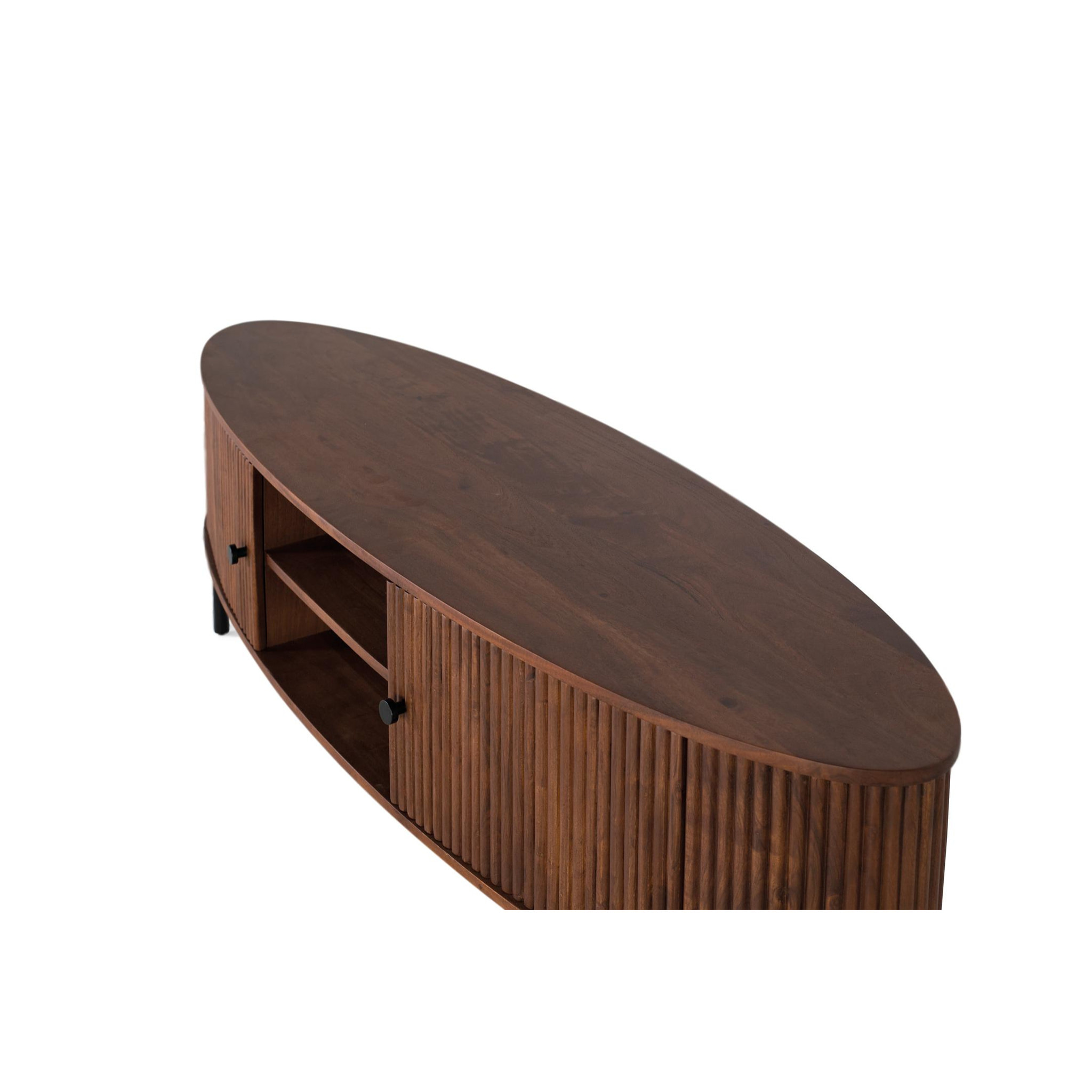 Mueble TV de Madera de Acacia 170 Cm Estilo Rústico Moderno