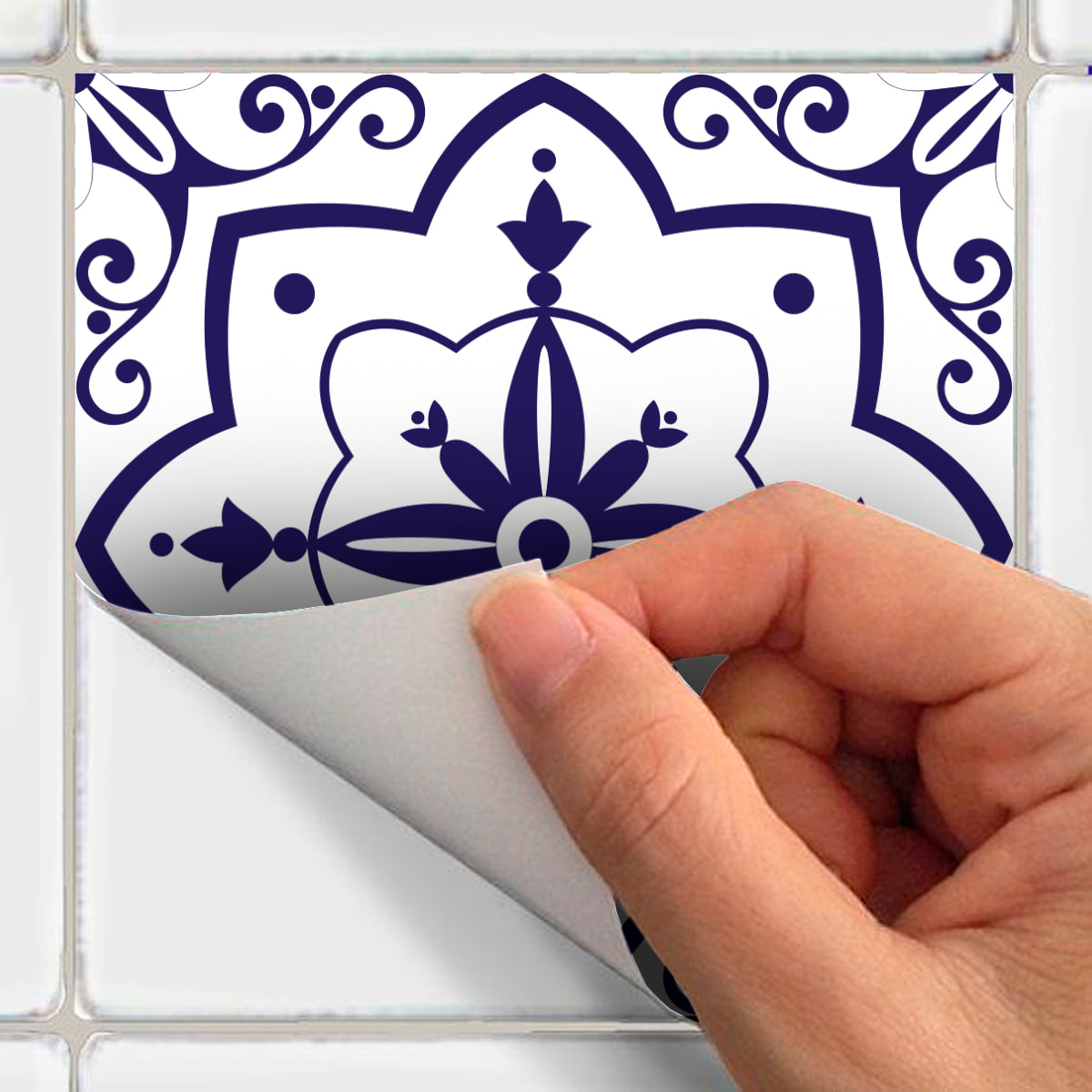Stickers muraux - Sticker Mural Carrelage adhésif Cuisine Salle de Bain - 30 STICKERS CARREAUX DE CIMENT AZULEJOS MARA