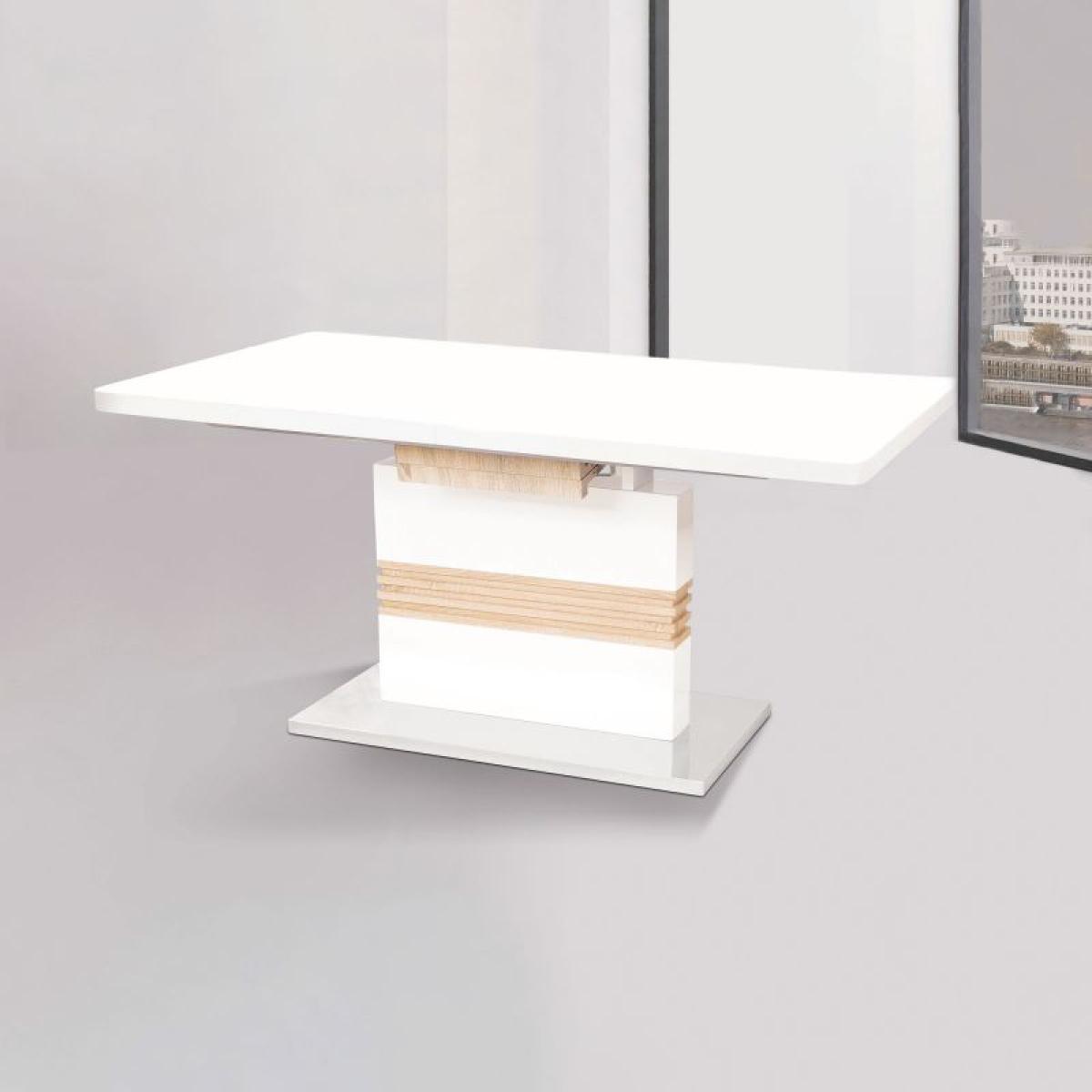 Mesa de comedor extensible Merit Cambria - Blanco