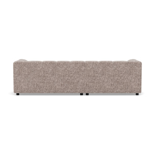 Curtis - canapé d'angle gauche 4 places avec accoudoir en tissu texturé - Taupe
