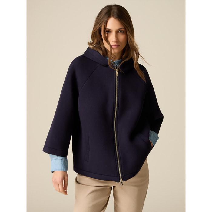 Oltre - Capa en tejido scuba - Azul