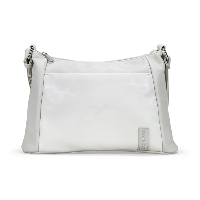 Bolso bandolera piedra con bolsillo grabado de leopardo