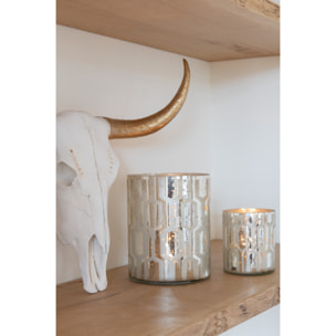 J-Line photophore - verre - argent - small - 2 pcs