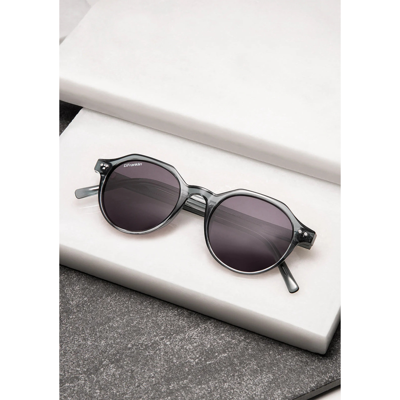 Gafas de Sol Ultra Light S Round Crystal Grey / Black D.Franklin