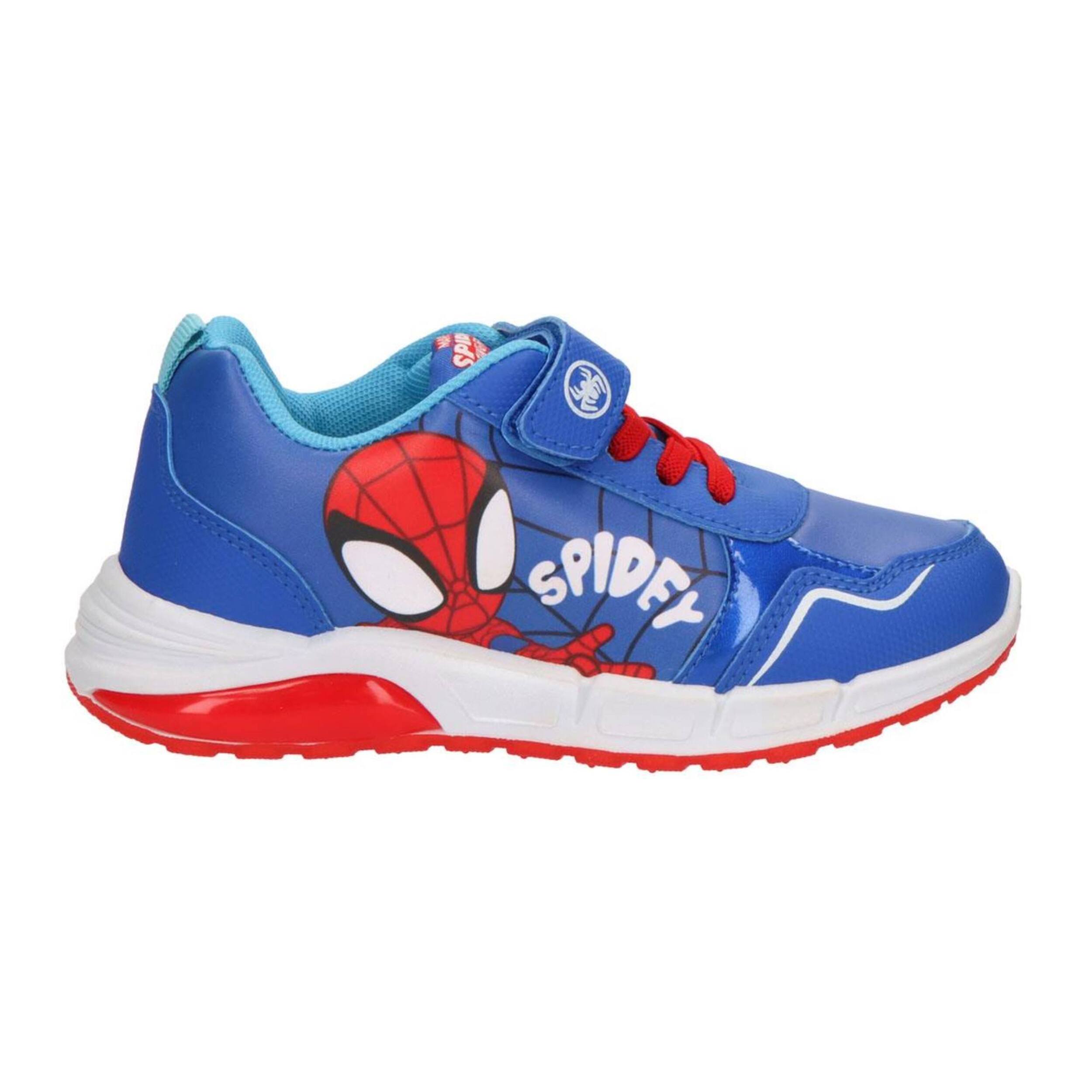 Zapatilla deportiva infantil suela ligera con luces "Spiderman"