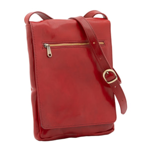 Borsa a tracolla uomo Made in Italy - Modello Aether Prime - Vera pelle - 24.0 x 30.0 x 4.0 cm