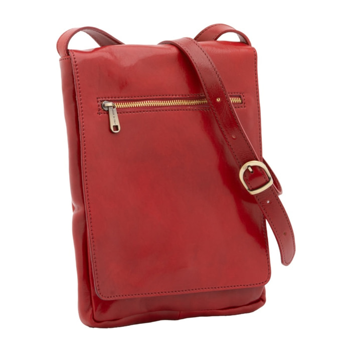Borsa a tracolla uomo Made in Italy - Modello Aether Prime - Vera pelle - 24.0 x 30.0 x 4.0 cm