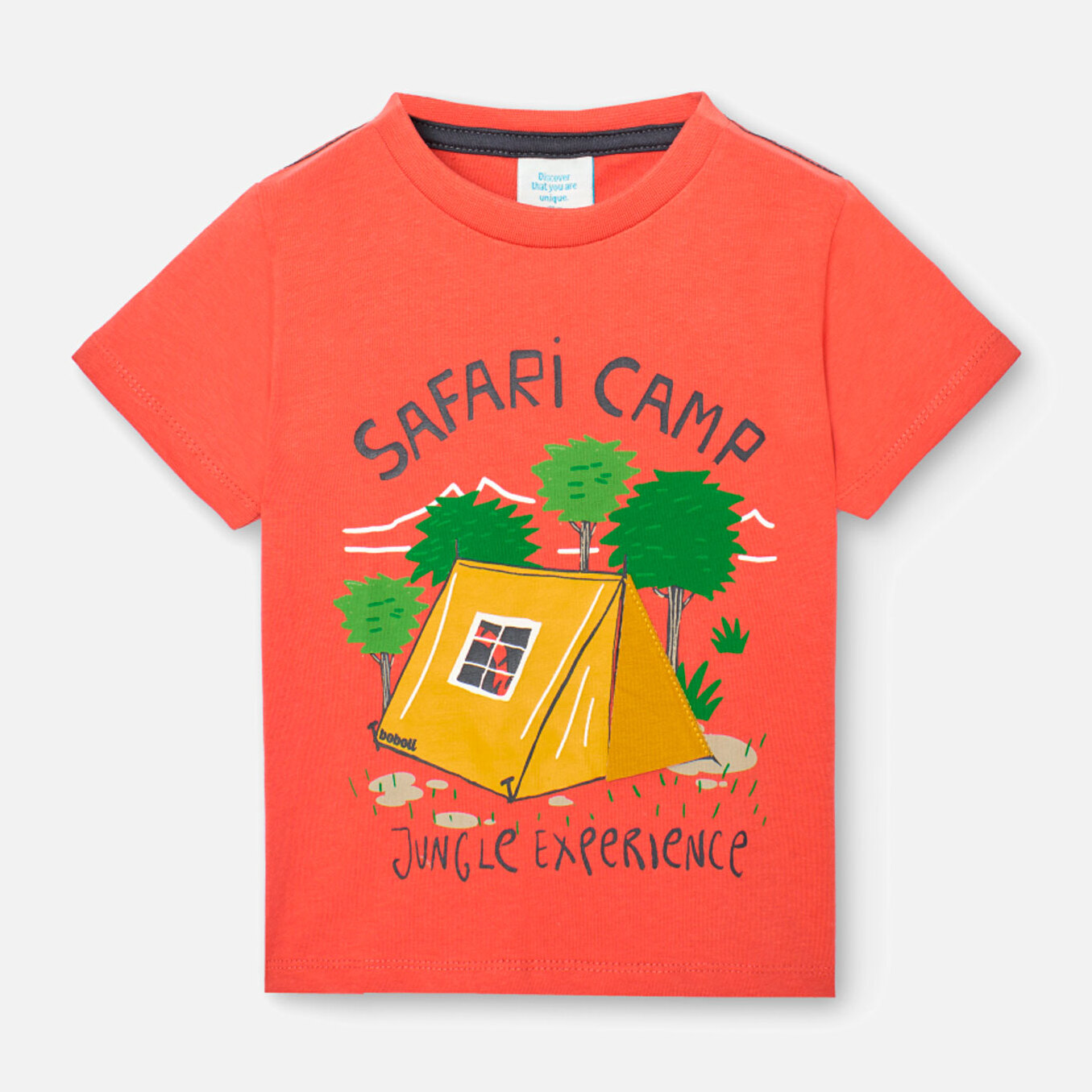 Camiseta niÃ±o estampada, mangas cortas, naranja, 328126