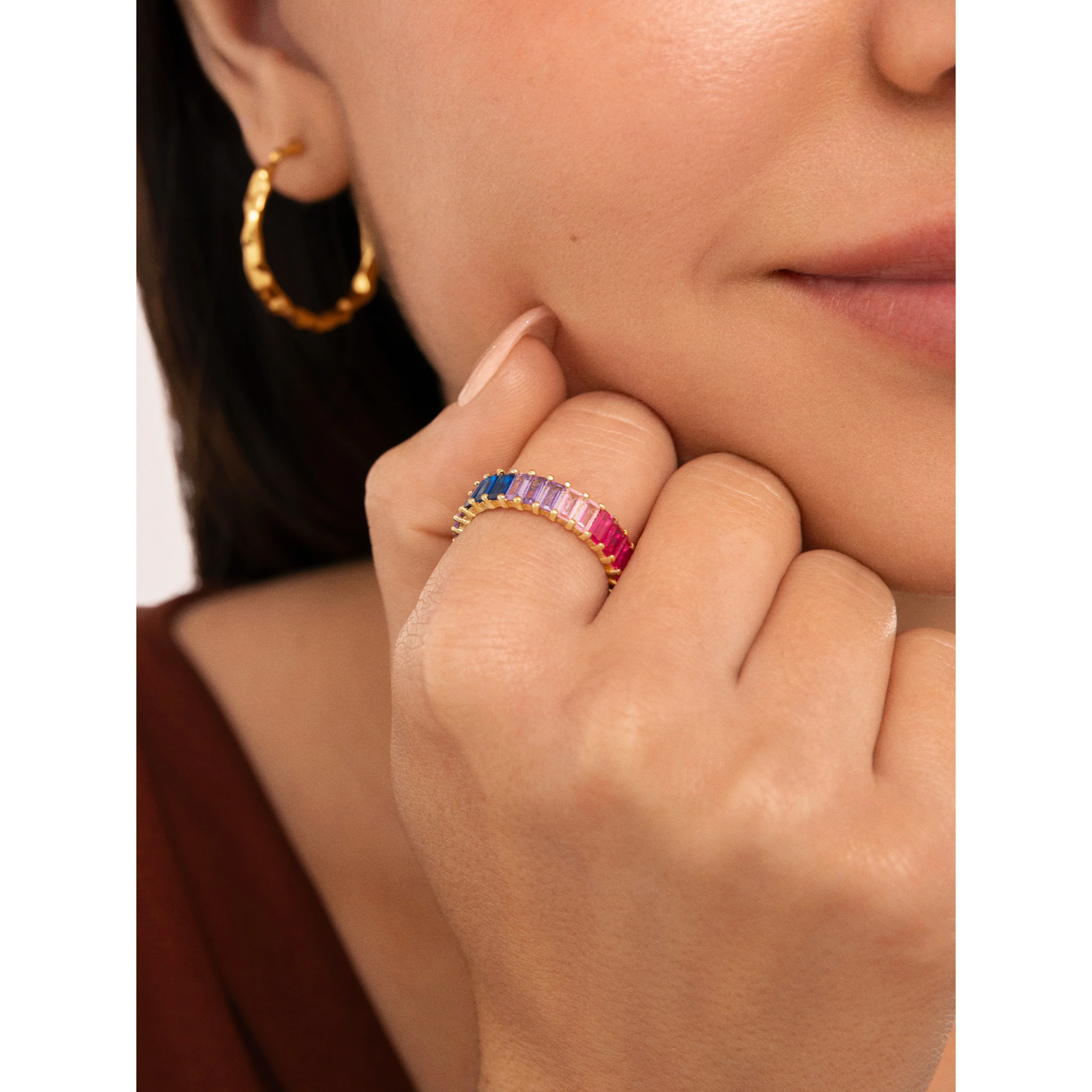 Anelli Sia Berries Argento Placcato Oro