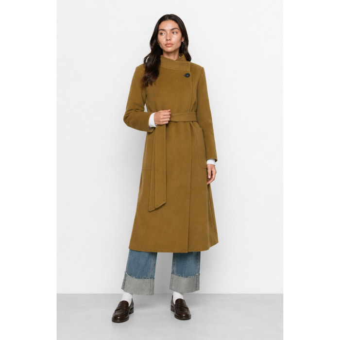 Kocca - Cappotto lungo da donna in misto lana con cintura Donna
