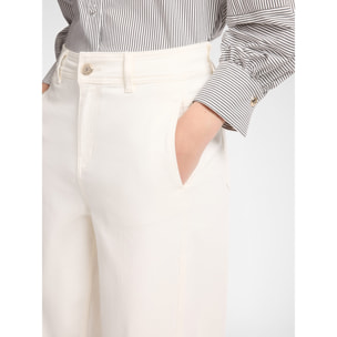 Elena Mirò - Pantalones anchos - Blanco
