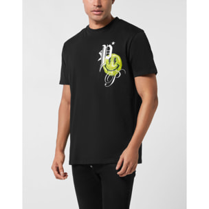PHILIPP PLEIN Camiseta de cuello redondo y manga corta SMILE