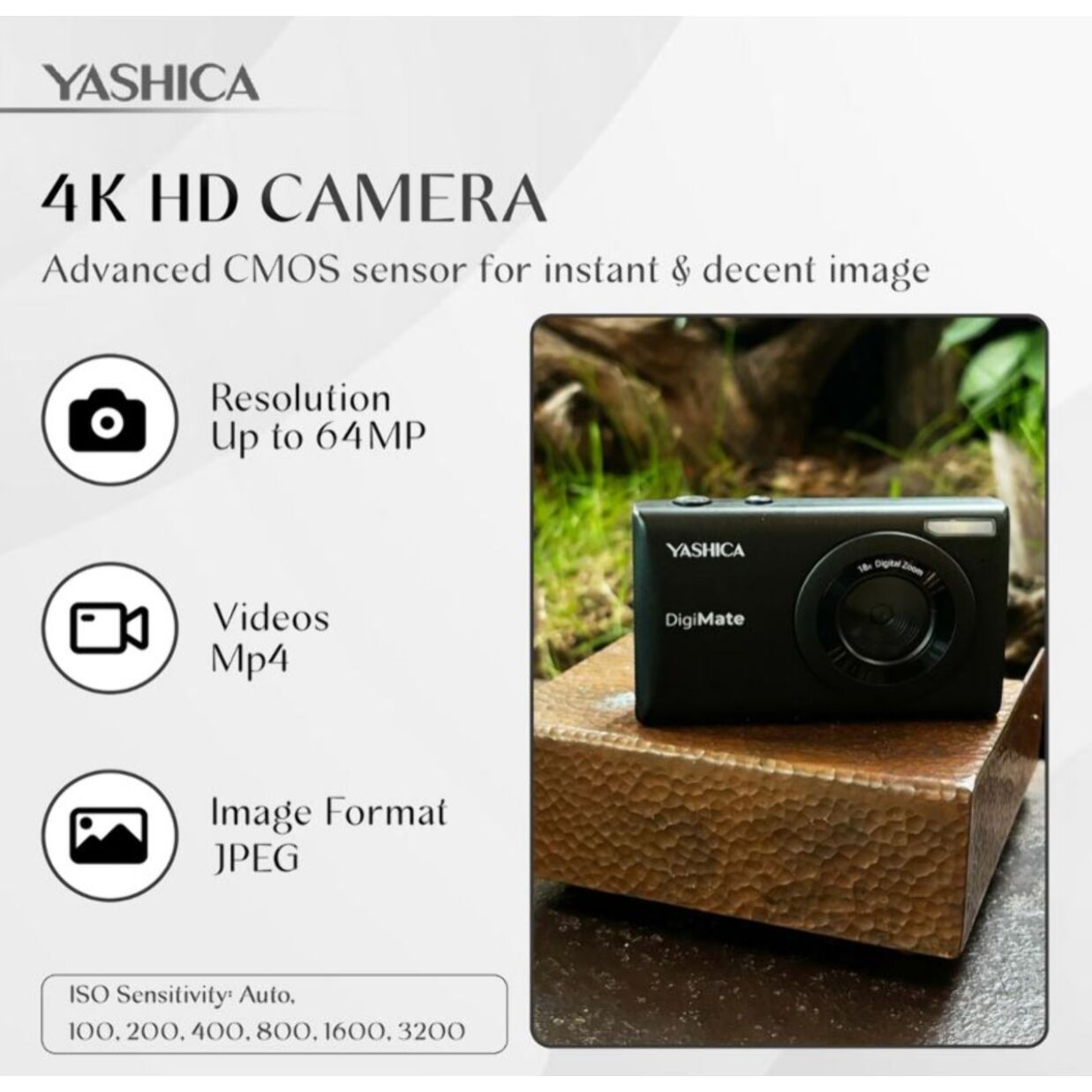 Appareil photo Compact YASHICA DigiMate 100 White