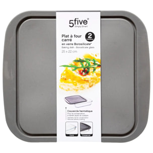 Plat carré couvercle silicone 22cm "KeepEat"