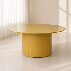 Table basse ronde en verre ocre  ELOA