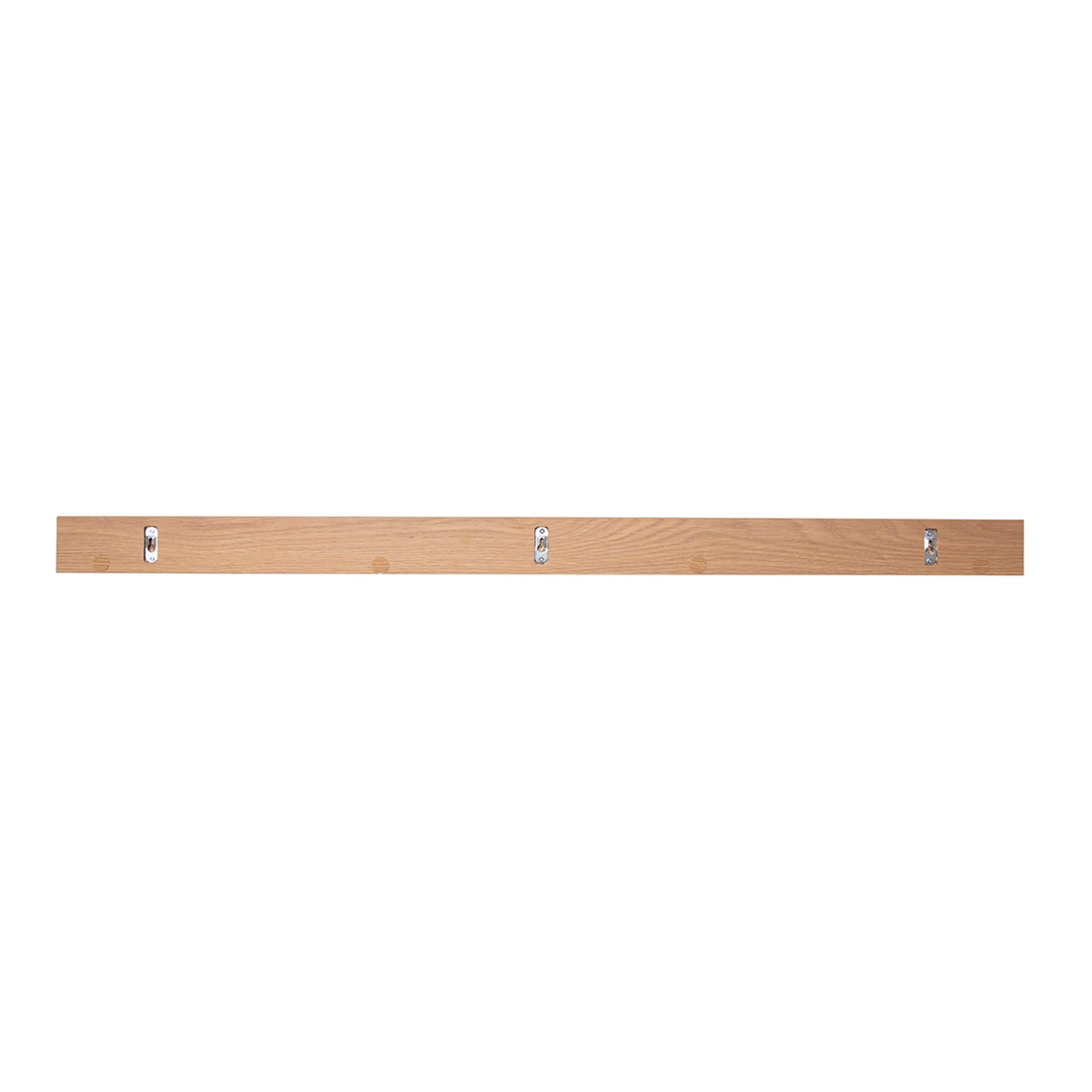 Support mural cadres photos - étagère linéaire en bois clair chêne L120 cm LINEA