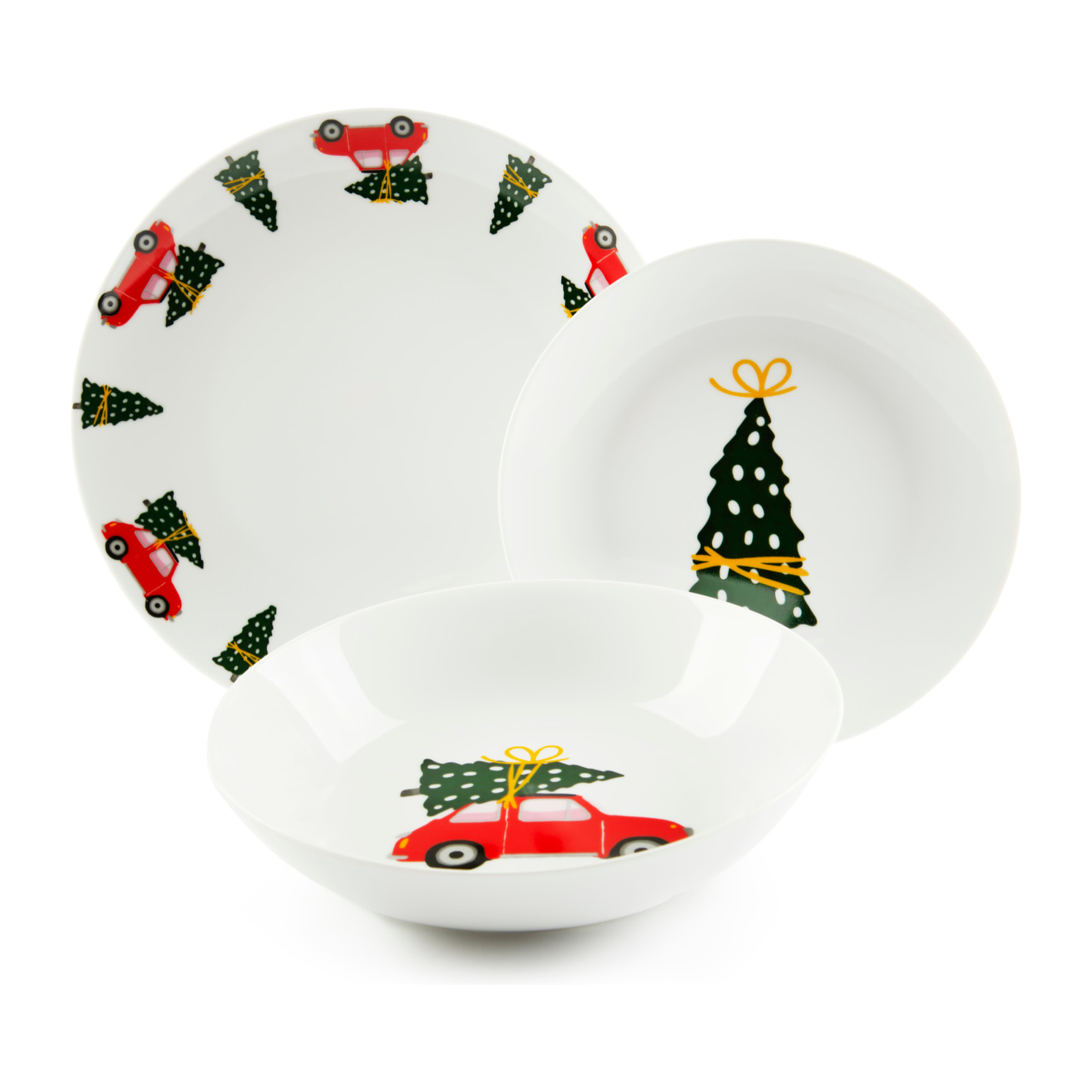 Service 18 assiettes Excelsa Ready For Christmas, porcelaine, multicolore