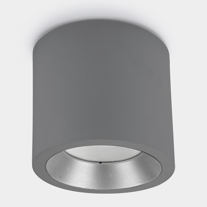 LEDS C4 Plafón IP66 Cosmos LED ø126mm LED 17.6 Blanco cálido - 3000K ON-OFF Gris 1118lm