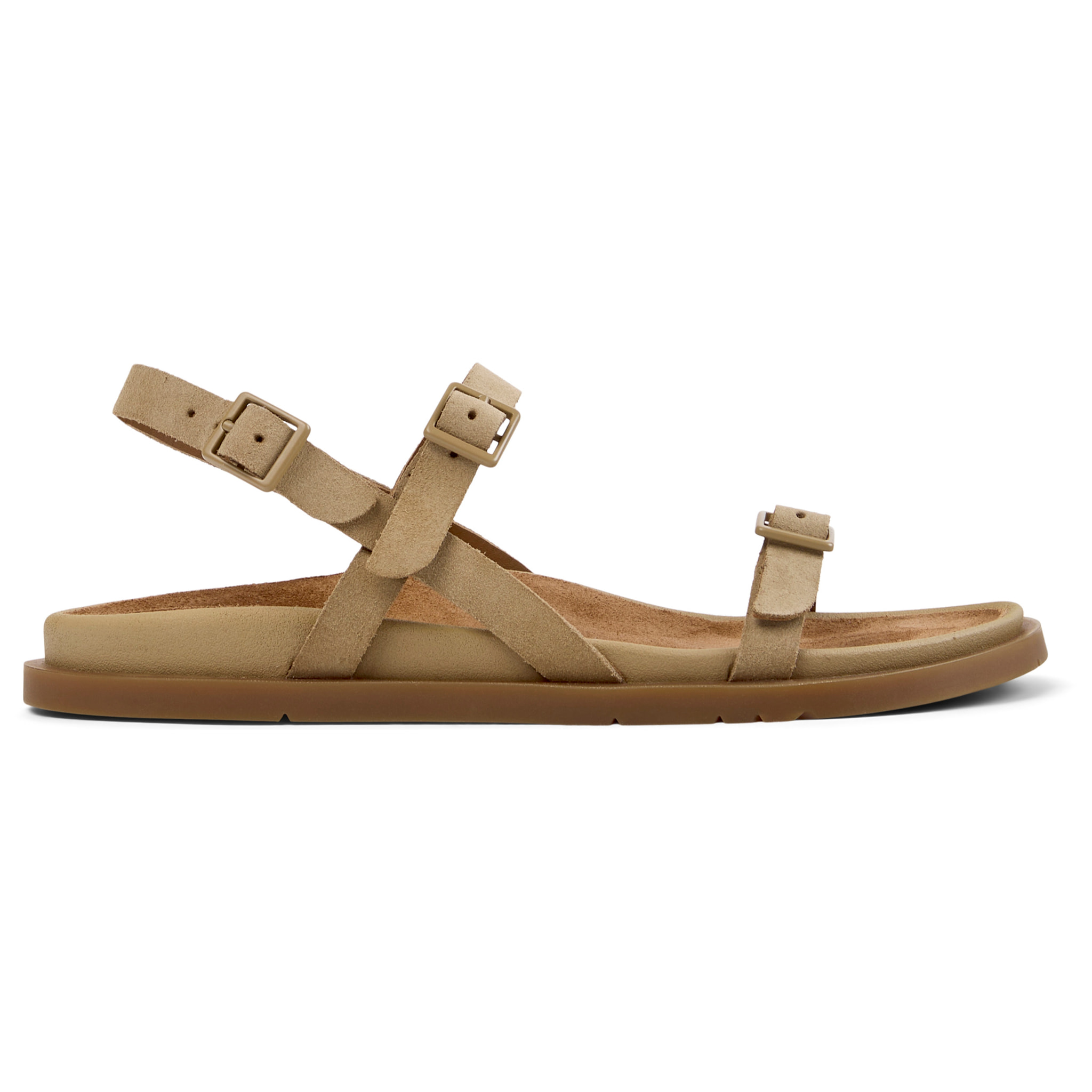 Sandalias - CAMPER Lluc Sandal - Marron - Cuero de gamuza