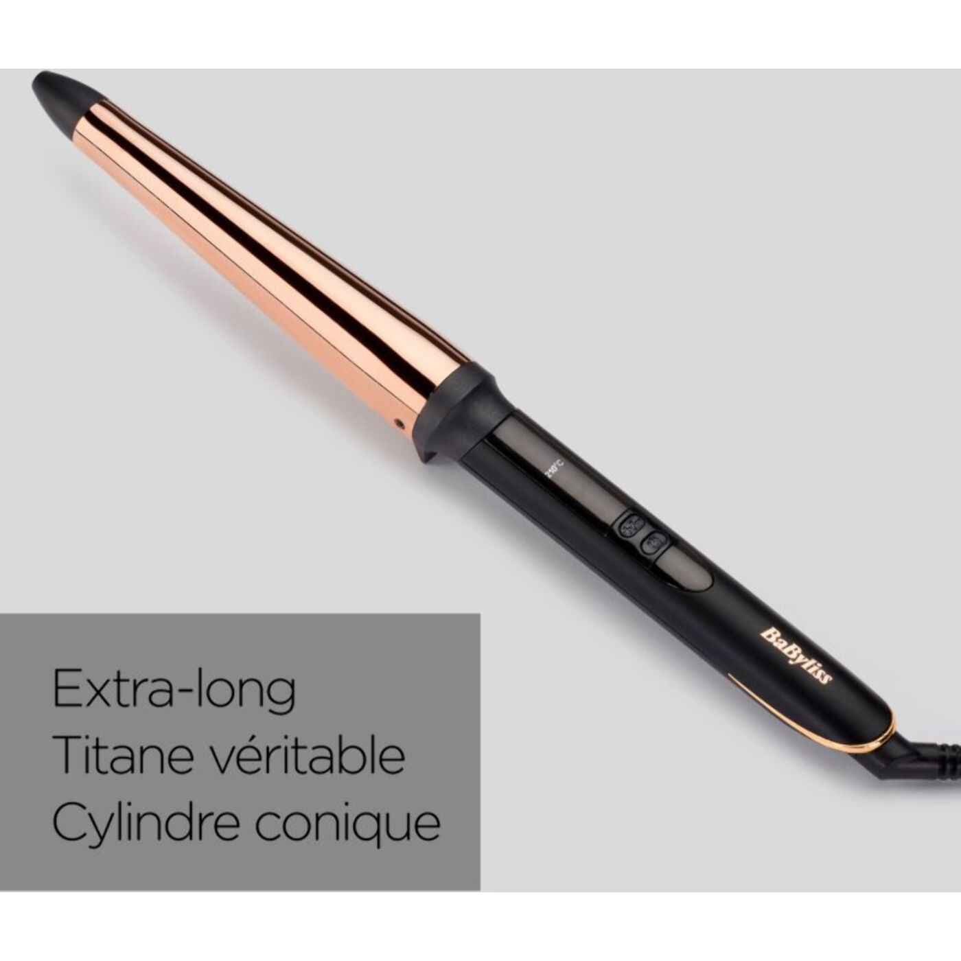 Fer à boucler BABYLISS C458E Salon Brilliance Conical
