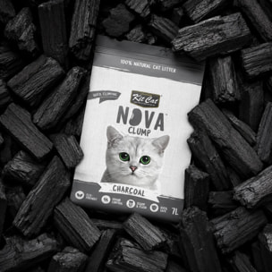 Kit Cat Arena Eco Nova Clump - Charcoal 7 L Arena para gatos - Carbón Activo Control de Olores