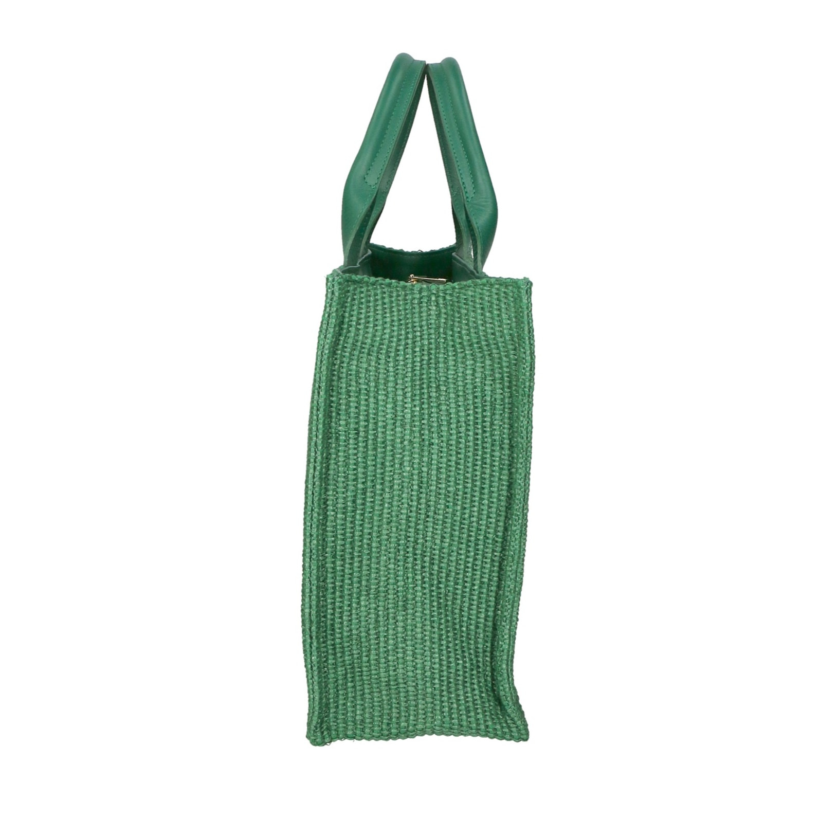 Borsa a mano da donna - Modello False - Misto pelle e tessuto - 31.0 x 41.5 x 15.5 cm