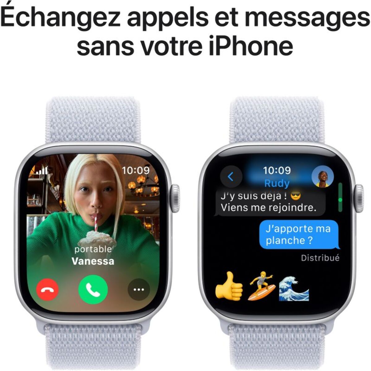 Montre connectée APPLE WATCH Serie 10 46mm Alu/Argent Loop