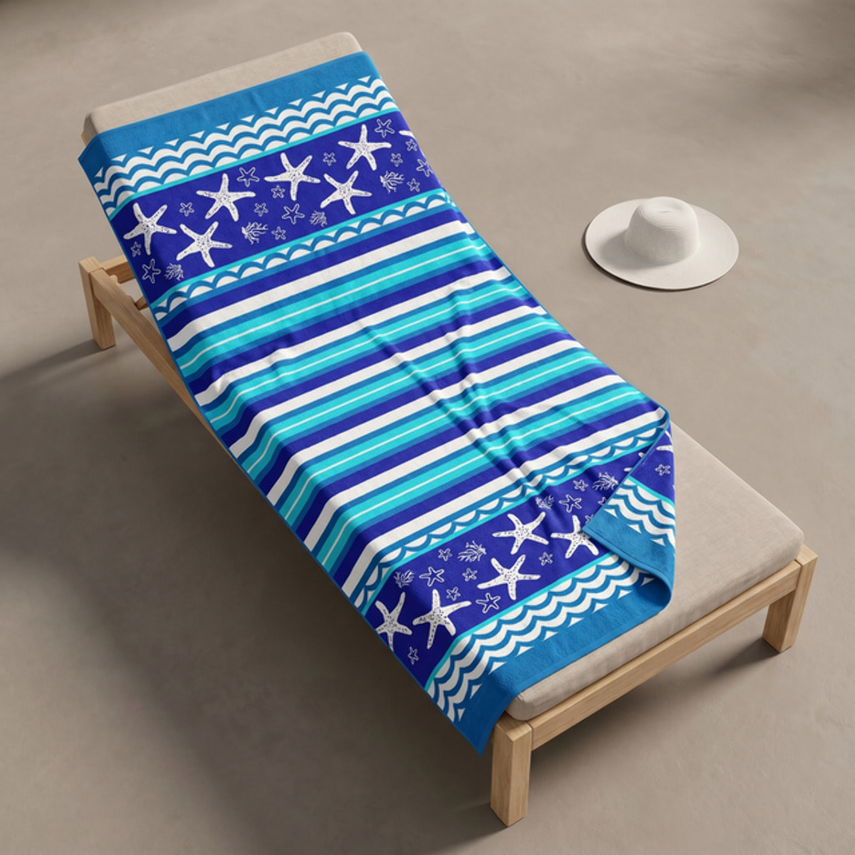 Telo mare in spugna jacquard, 90x165 cm, 100% cotone egiziano, morbido e super assorbente, asciugamano spiaggia grande con fantasia marina colorata, resistente e certificato OEKO-TEX, ideale per mare piscina e viaggio