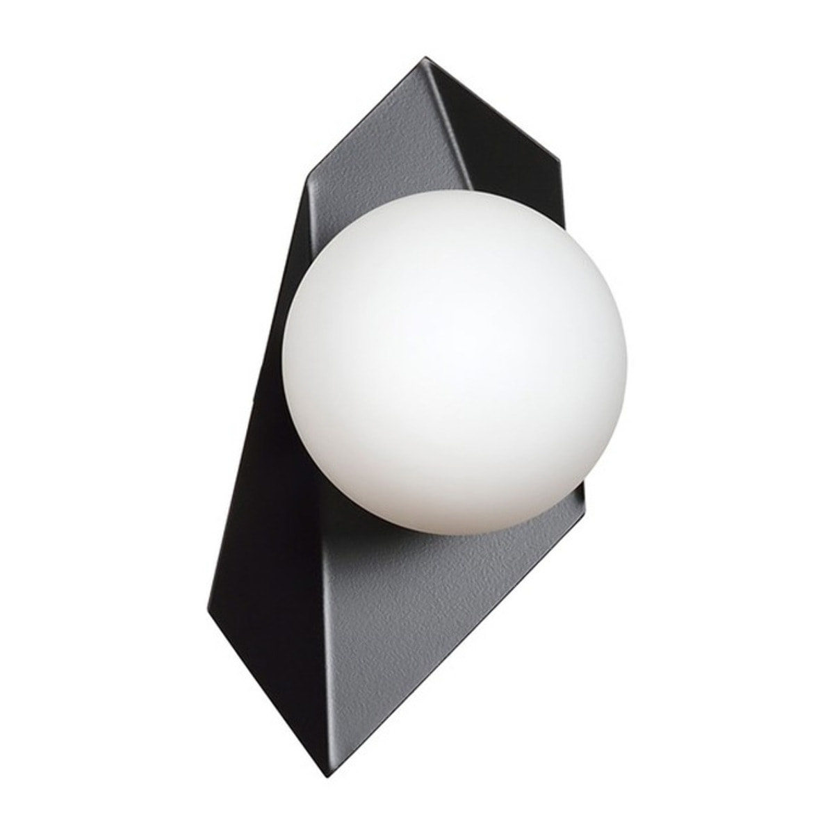 Lampada a parete Drifton in acciaio nero e vetro