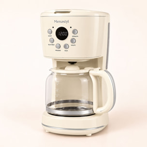 Cafetière electrique 1,5L crème RETRO