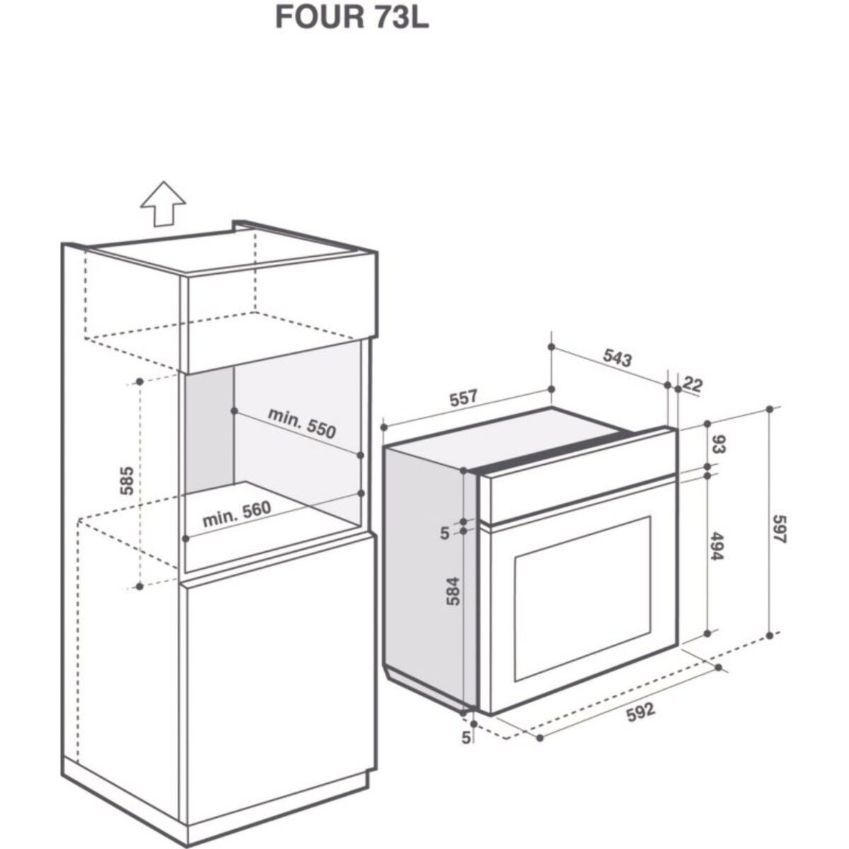 Four encastrable DE DIETRICH DOR4747H - Pyrolyse - Chaleur pulsée - Vapeur - Porte froide - Rails télescopiques