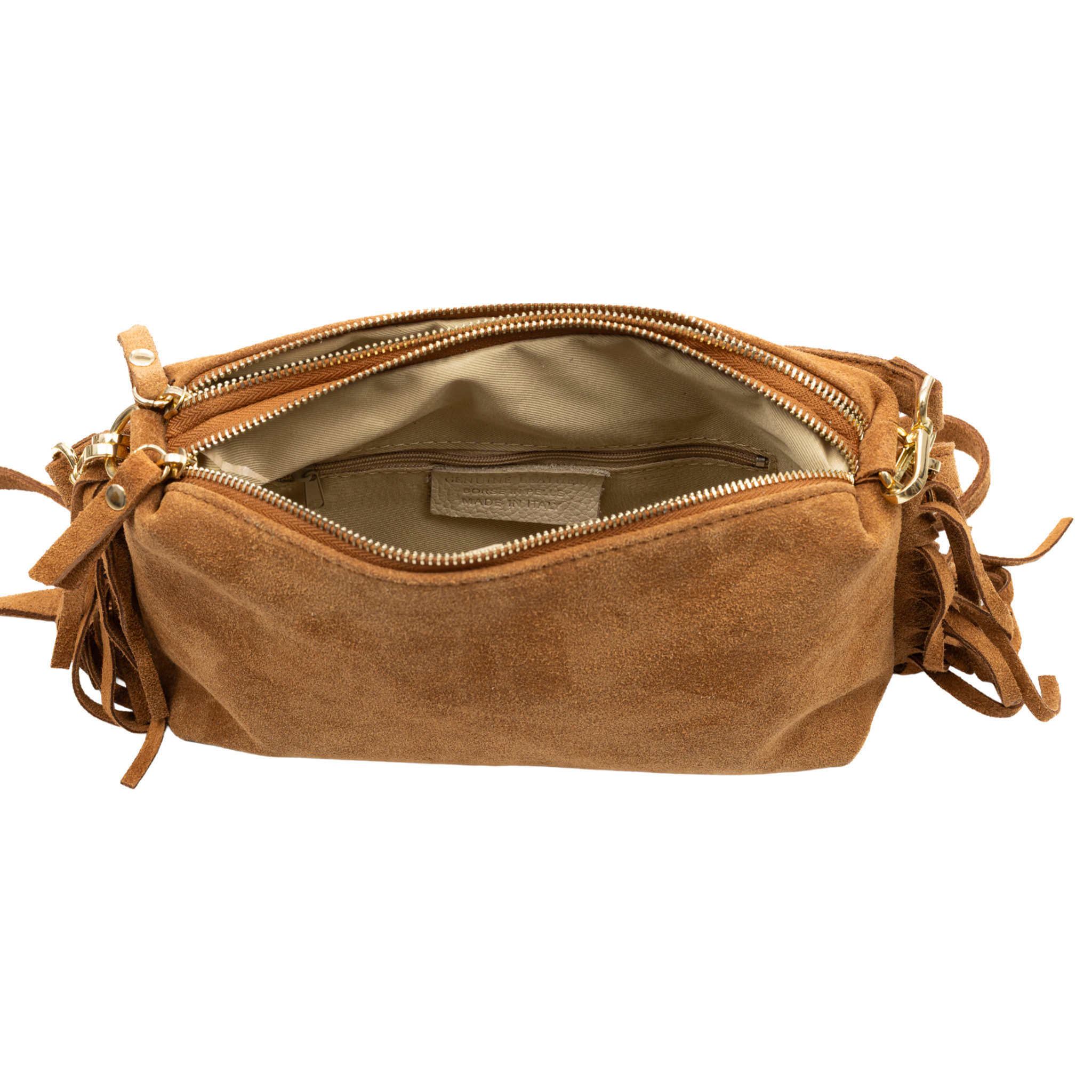 Benedetti Bolso de hombro Mujer. Piel auténtica Gamuza